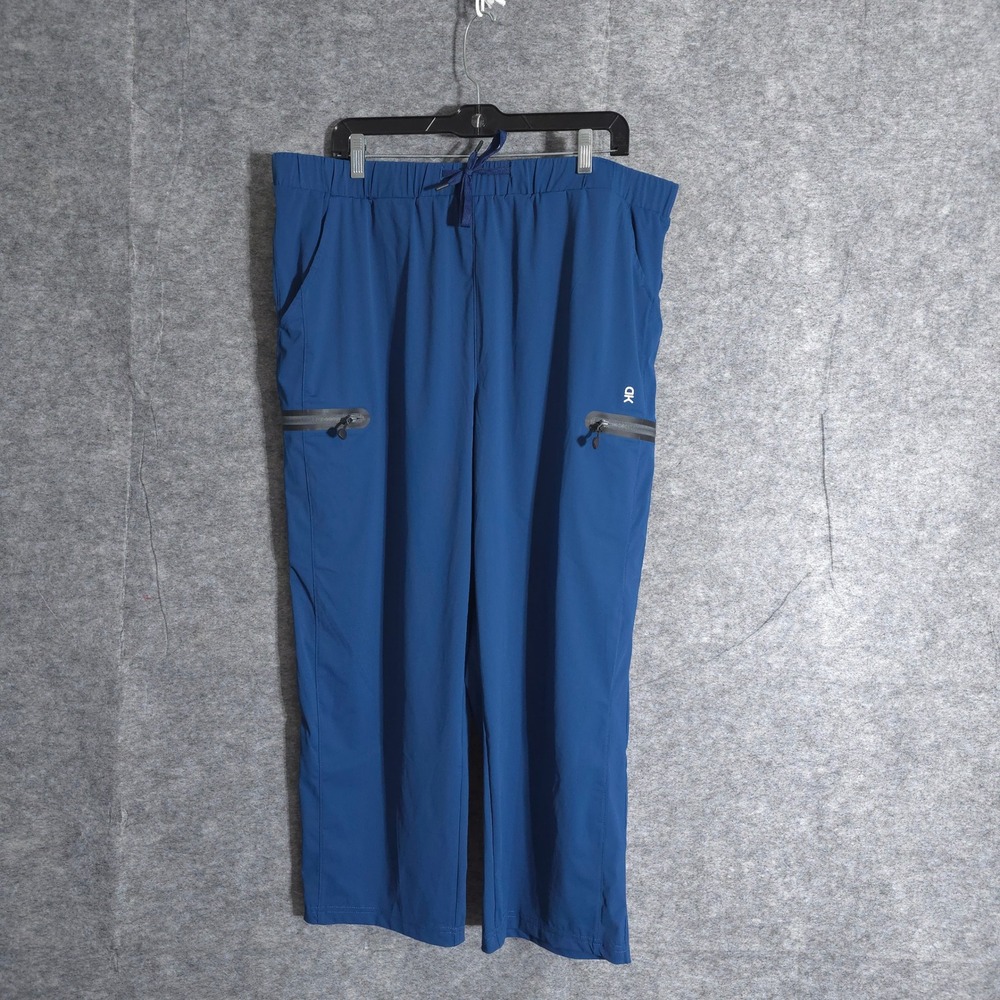 Little Donkey Andy Blue Athletic Track Pants Joggers Zipper Pockets Size XXXL